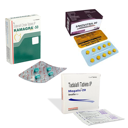 Kamagra 50 mg + Megalis 20 mg + Snovitra 20 mg 50/20/20 mg 10/10/10 tabs